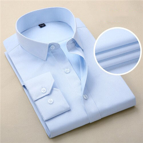 Men's 100% Polyester Turn-Down Collar Single Breasted Shirt