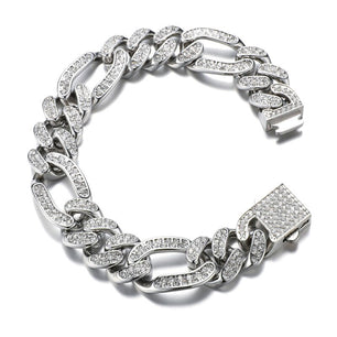 Men's Metal Stainless Steel Geometric Pattern Hip-Hop Bracelet