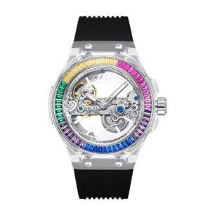 Women's Acrylic Case Round Shape Waterproof Luxury Watches