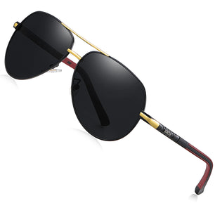 Men's Stainless Steel Frame Polarized Oval Shaped Sunglasses