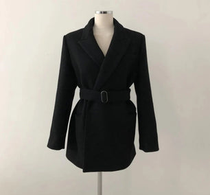 Women's Polyester Notched Collar Long Sleeves Casual Blazer