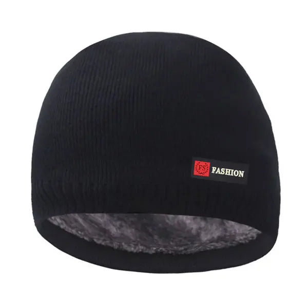 Men's Acrylic Skullies Beanies Letter Pattern Thick Casual Cap