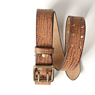 Men's Cowskin Buckle Closure Printed Pattern Casual Wear Belts