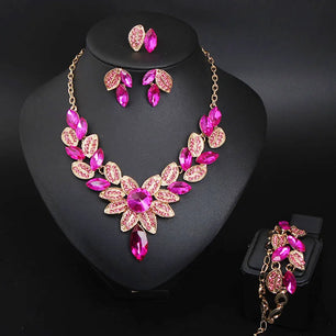 Women's Copper Alloy Crystal Rhinestones Wedding Jewelry Set