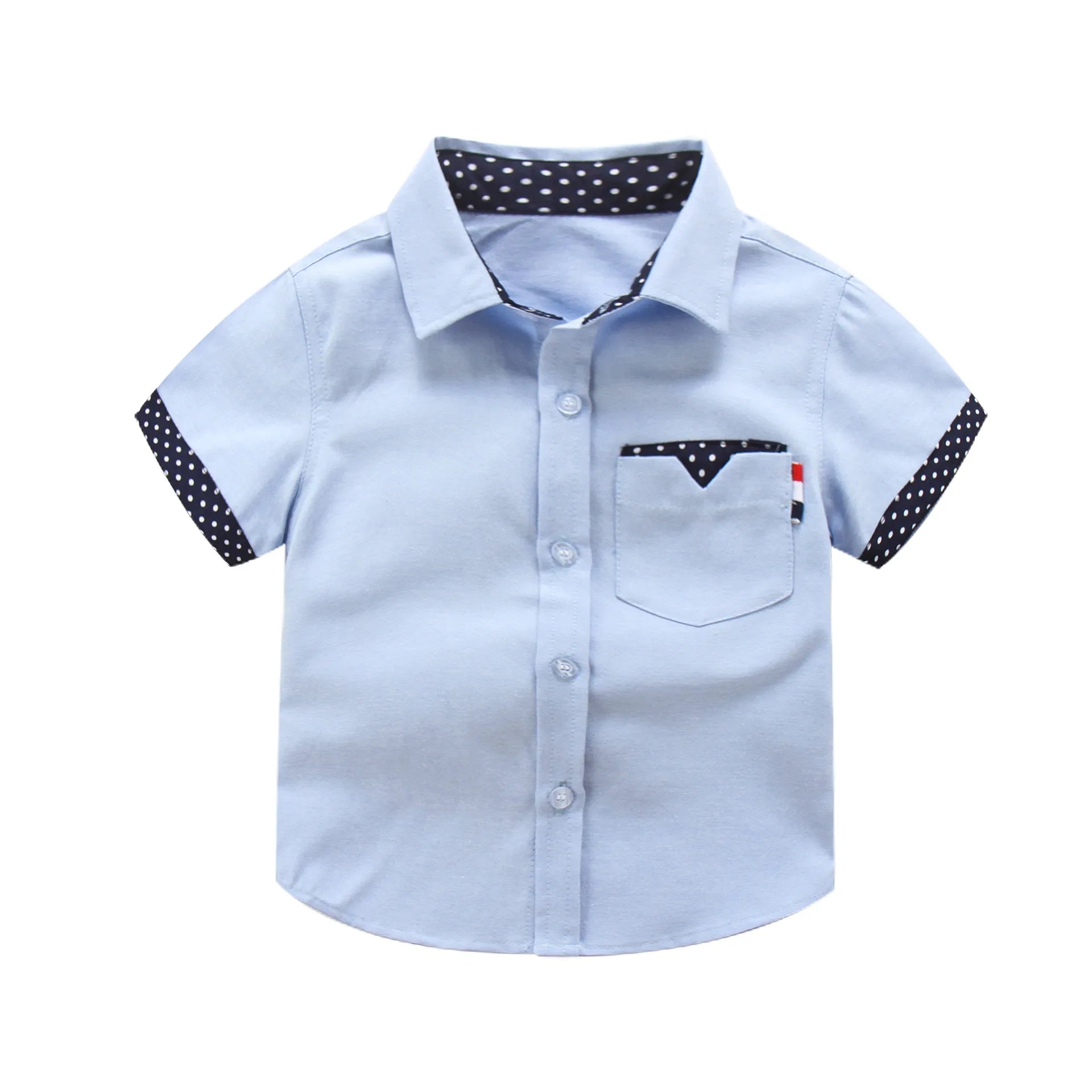 Kid's Boys Polyester Short Sleeves Solid Pattern Casual Dress