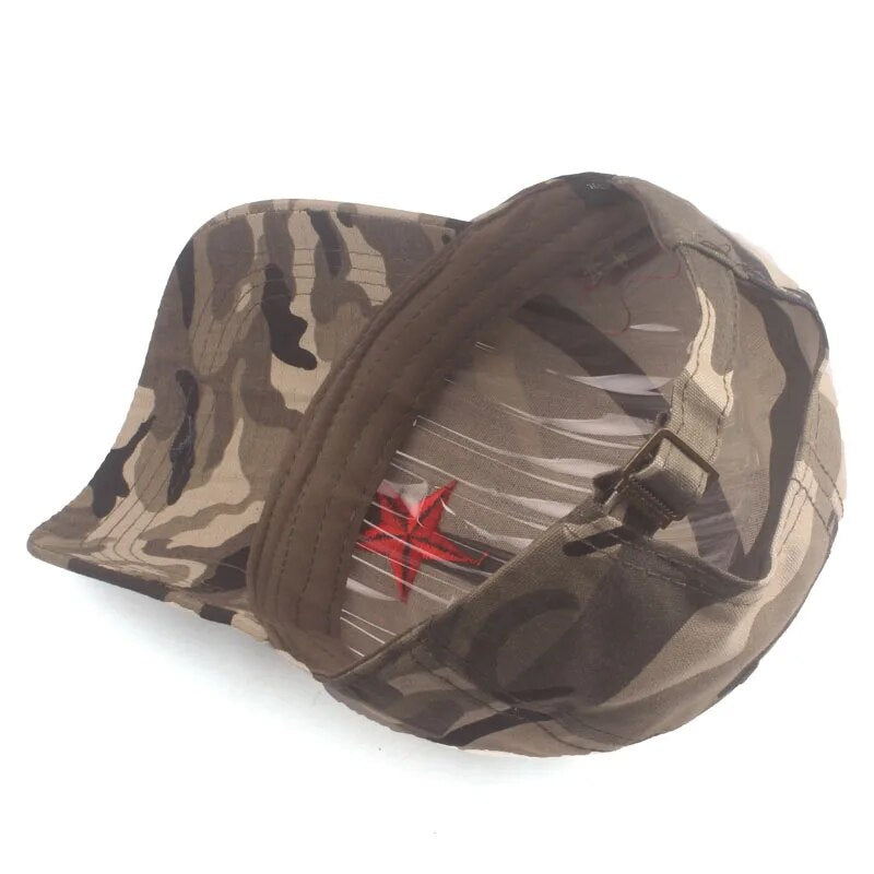 Men's Cotton Adjustable Strap Camouflage Pattern Baseball Cap