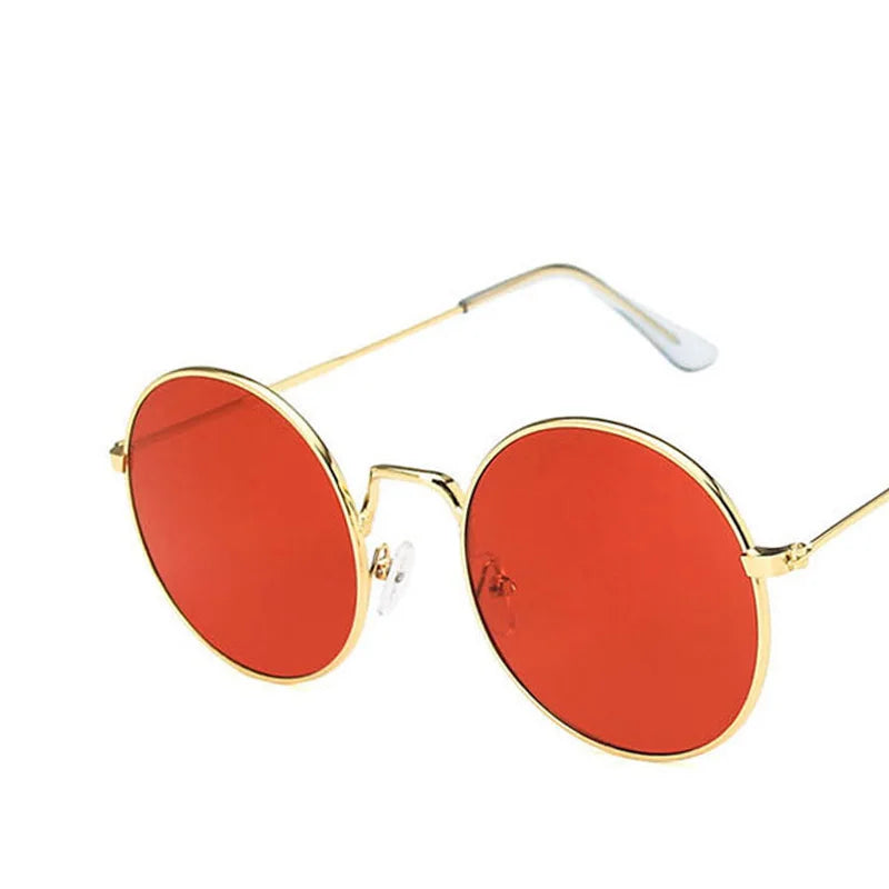 Women's Alloy Frame Polaroid Lens Round Shaped UV400 Sunglasses