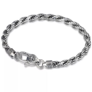 Men's 100% 925 Sterling Silver Geometric Shaped Ethnic Bracelet