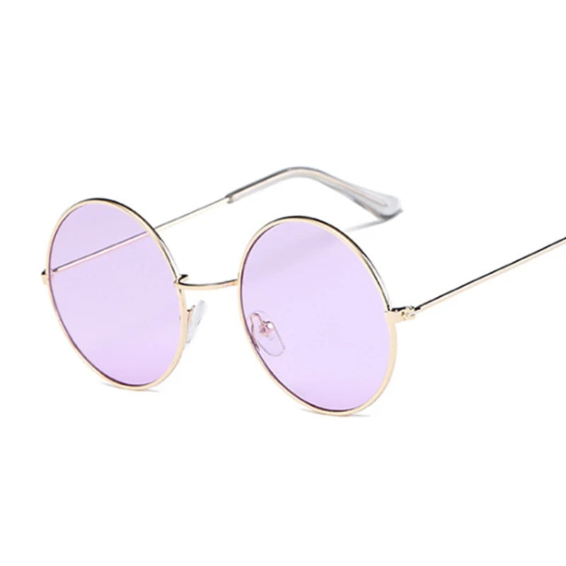 Women's Alloy Frame Polycarbonate Lens Round Shaped Sunglasses