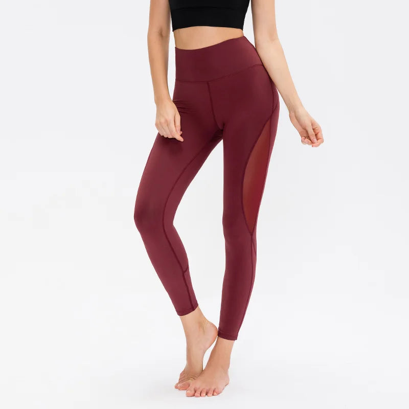 Women's Polyester High Elastic Waist Breathable Yoga Leggings