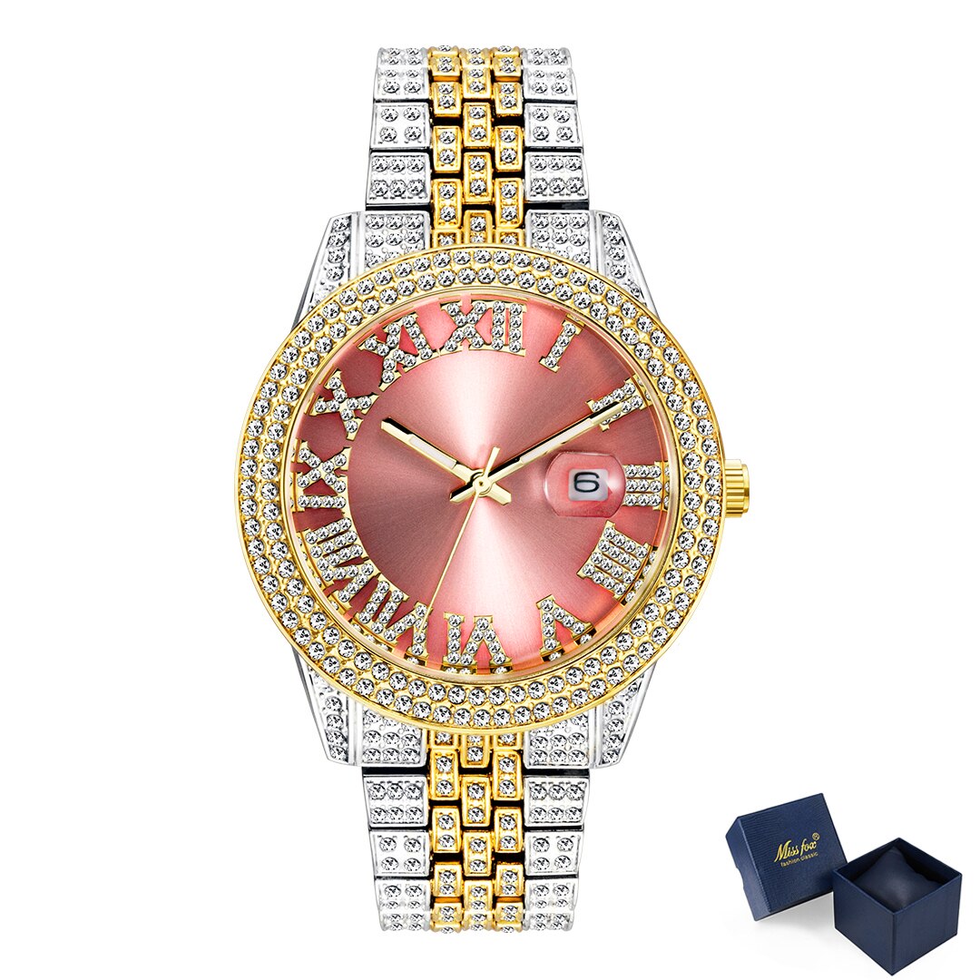 Women's Alloy Case Round Shaped Luxury Quartz Elegant Watch