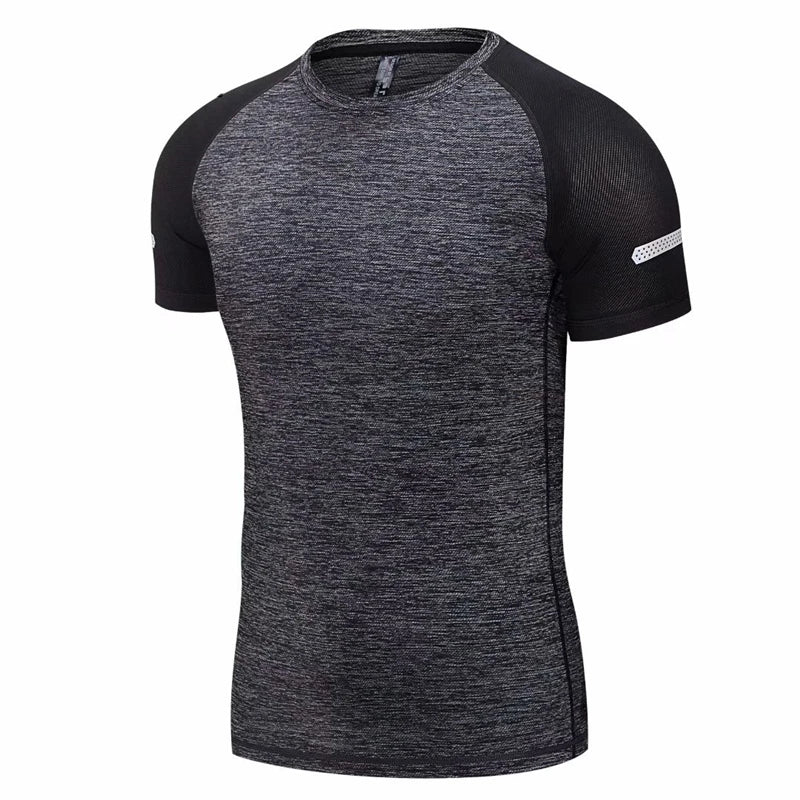 Men's Polyester Short Sleeve Pullover Closure Casual T-Shirt