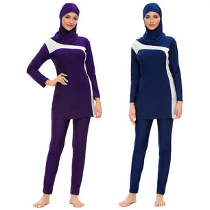 Women's Arabian Spandex Full Sleeves Mixed Colors Swimwear Set