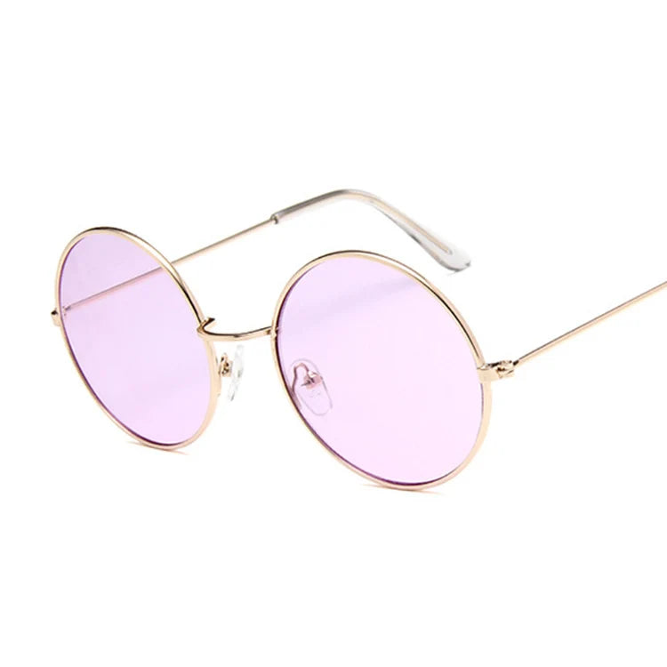 Women's Alloy Frame Polycarbonate Lens Round Shaped Sunglasses