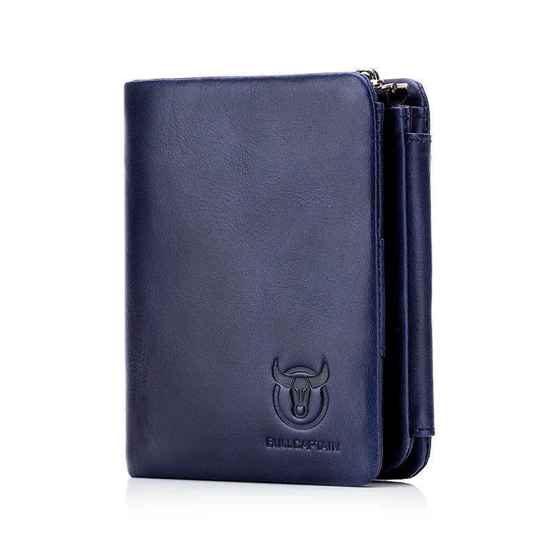 Men's Genuine Leather Card Holder Solid Pattern Trendy Wallets