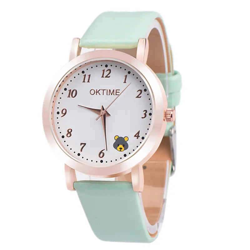 Kid's Alloy Frame Round Shaped Waterproof Trendy Sports Watch