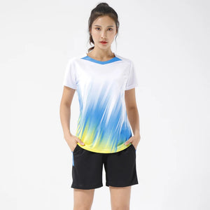 Women's Microfiber Short Sleeve Breathable Printed Yoga Shirt