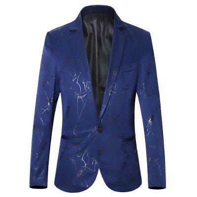 Men's Spandex Full Sleeve Single Button Closure Wedding Blazer