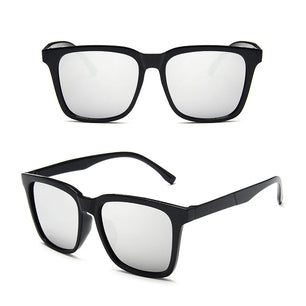 Men's Polycarbonate Frame Plastic Lens Square Shaped Sunglasses