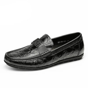 Men's Genuine Leather Round Toe Slip-On Closure Formal Shoes