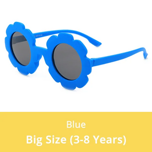 Kid's Acetate Frame Polycarbonate Lens Round Shaped Sunglasses