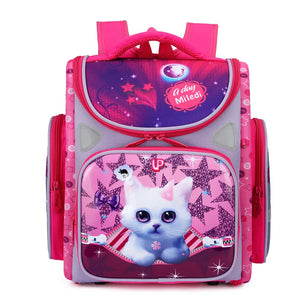 Kid's EVA Zipper Closure Cartoon Pattern Trendy School Backpack