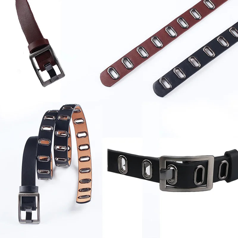 Women's 100% PU Buckle Closure Solid Pattern Trendy Waist Belts