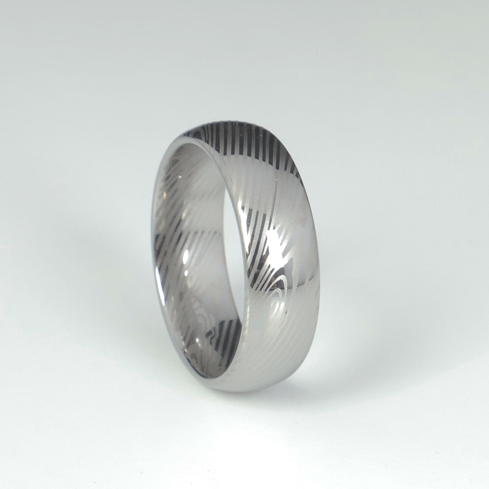 Men's 100% Stainless Steel Round Pattern Wedding Trendy Ring