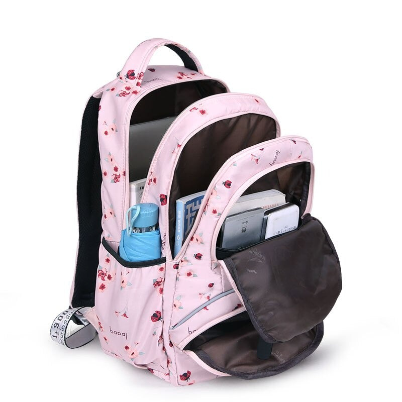 Kid's Polyester Printed Zipper Closure Waterproof School Backpack