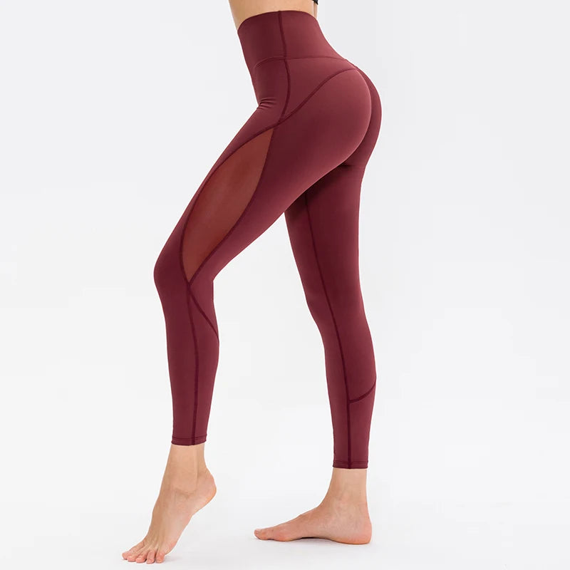 Women's Polyester High Waist Elastic Closure Sports Wear Leggings