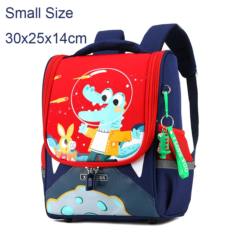 Kid's Nylon Zipper Closure Cartoon Pattern Trendy School Backpack