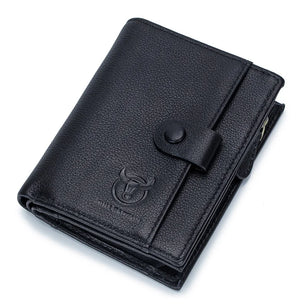 Men's Genuine Leather Card Holder Letter Pattern Trendy Wallets