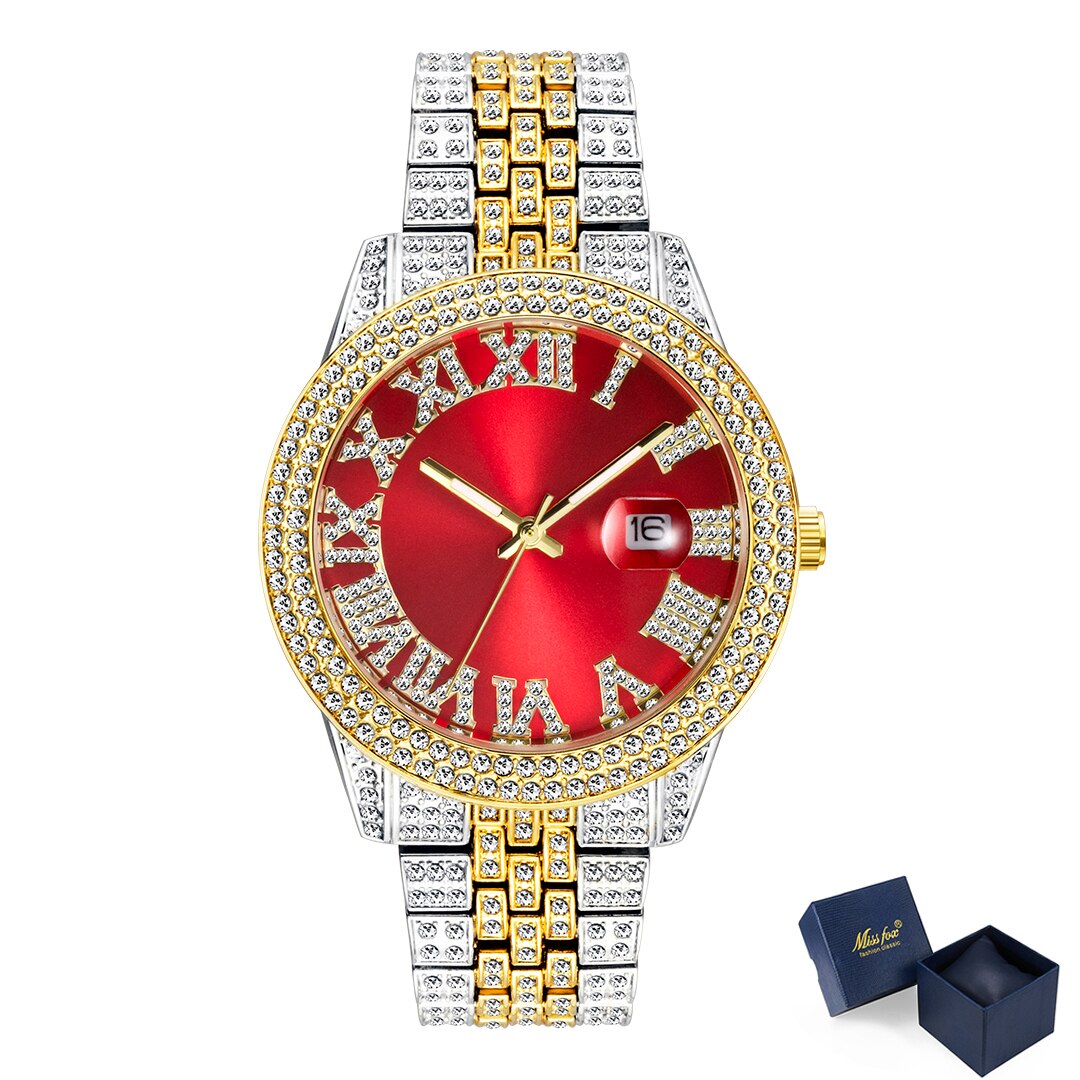 Women's Alloy Case Round Shaped Luxury Quartz Elegant Watch