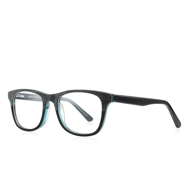 Kid's Acetate Frame Square Shaped Light Blocking Trendy Glasses