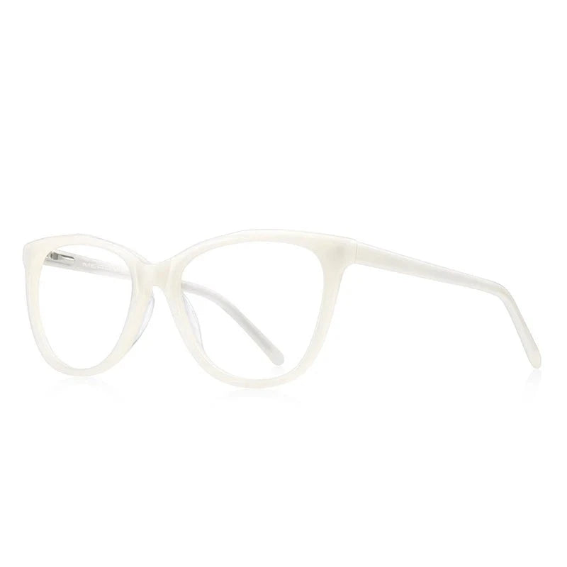 Kid's Cat Eye Acetate Frame Light Blocking Trendy Computer Glasses