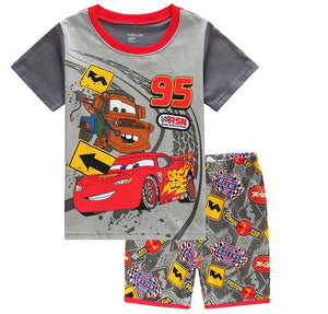 Kid's Boy Cotton O-Neck Short Sleeves Breathable Sleepwear Set