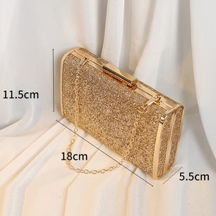 Women's PU Hasp Closure Sequined Luxury Bridal Wedding Clutch