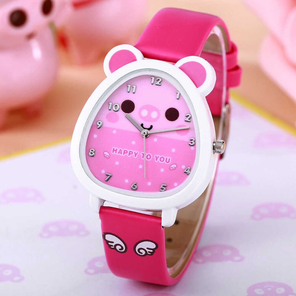 Kid's Alloy Case Buckle Clasp Oval Waterproof Quartz Watches