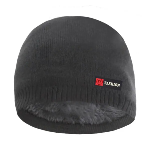 Men's Acrylic Skullies Beanies Letter Pattern Thick Casual Cap