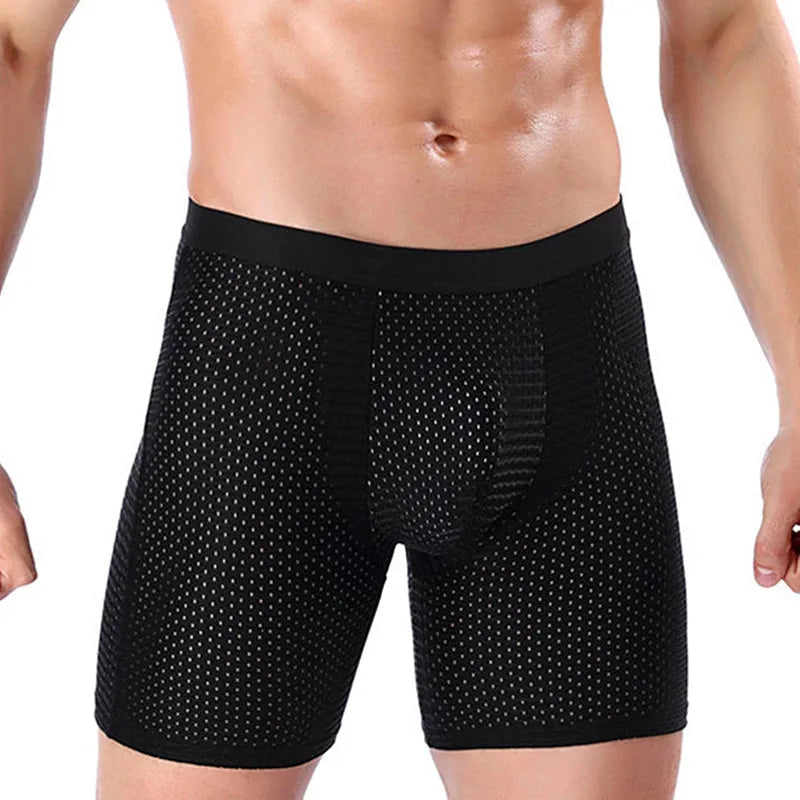 Men's 1 Pc Nylon Breathable Printed Underwear Boxer Shorts