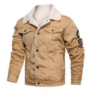 Men's Cotton Turn-Down Collar Long Sleeves Casual Wear Jacket