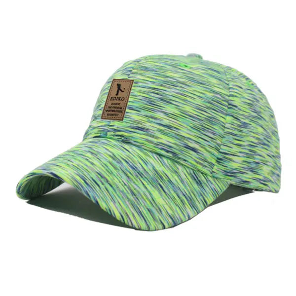 Women's Polyester Striped Pattern Adjustable Casual Baseball Cap