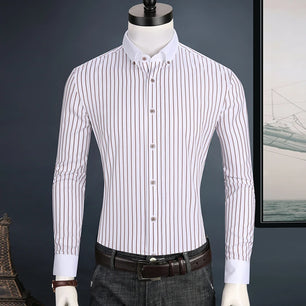 Men's Cotton Turn-Down Collar Full Sleeves Single Breasted Shirt