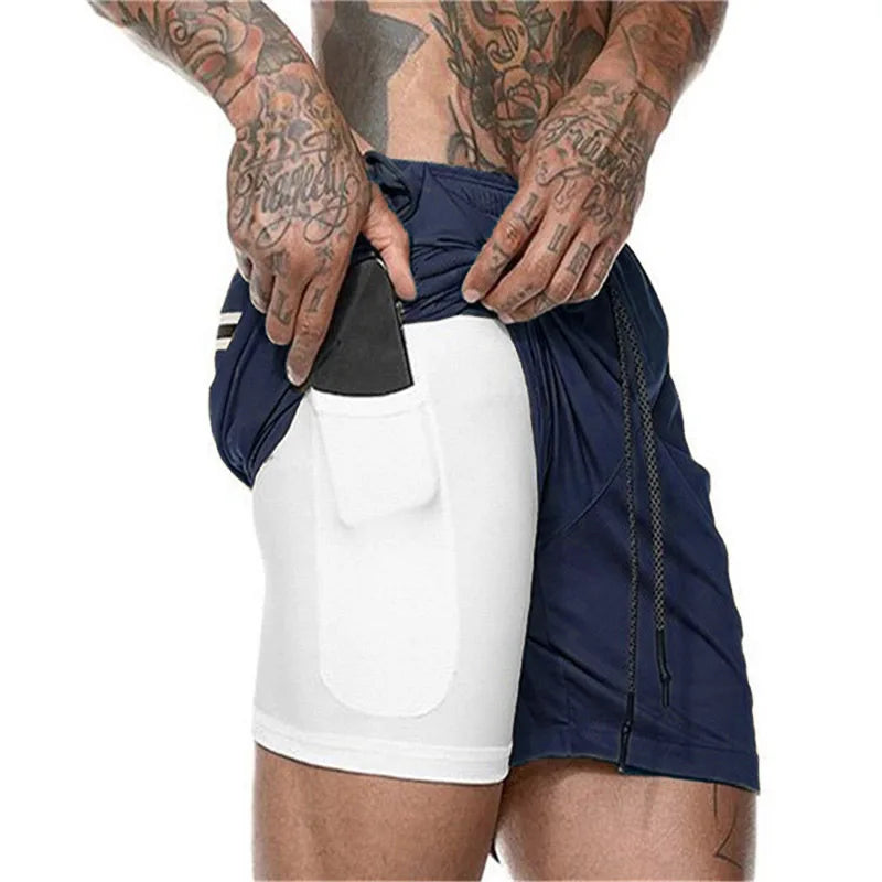 Men's Polyester Drawstring Closure Quick-Dry Swimwear Shorts