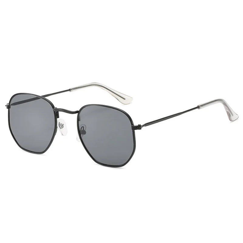 Women's Alloy Frame Polycarbonate Lens Square Shape Sunglasses