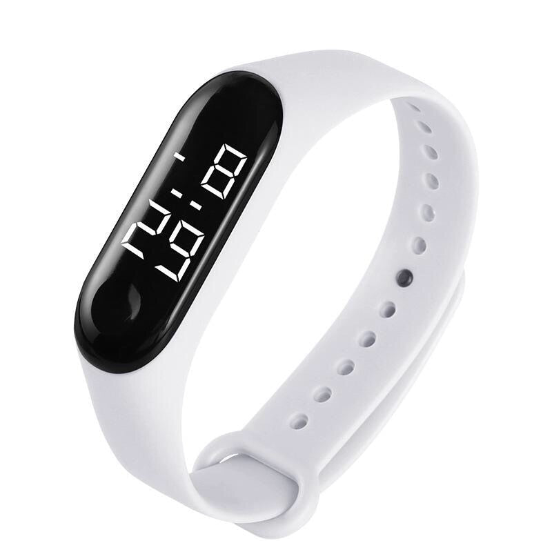 Kid's Acrylic Case Hidden Clasp Oval Shape Digital Wristwatch