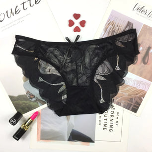 Women's 1 Pcs Nylon Elastic Closure Breathable Patchwork Panties