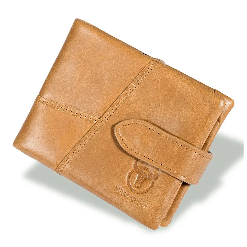 Men's Genuine Leather Card Holder Letter Pattern Trendy Wallets