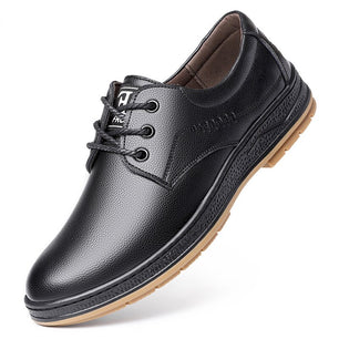 Men's Artificial Leather Round Toe Lace-up Closure Casual Shoes