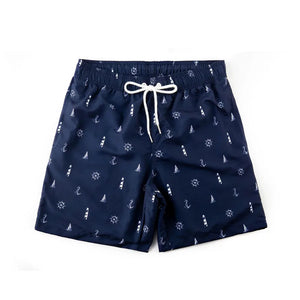 Men's Polyester Drawstring Closure Quick-Dry Swimwear Shorts